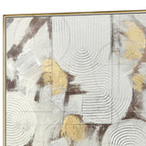 NNEDSZ 100X100cm Soft Essence Gold Framed Hand Painted Canvas Wall Art