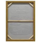 NNEDSZ 60X90cm Pebble Mosaic Dark Wood Framed Hand Painted Canvas Wall Art