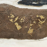 NNEDSZ 60X90cm Pebble Mosaic Dark Wood Framed Hand Painted Canvas Wall Art