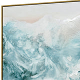 NNEDSZ 120X80cm Wave's Embrace Dark Wood Framed Canvas Wall Art