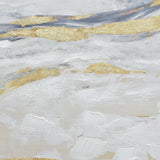 NNEDSZ 90X120cm Golden Horizon Champagne Framed Canvas Wall Art