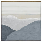 NNEDSZ 100X100cm Whispering Peaks of Tranquility Dark Wood Framed Hand Painted Canvas Wall Art