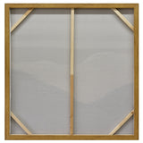NNEDSZ 100X100cm Whispering Peaks of Tranquility Dark Wood Framed Hand Painted Canvas Wall Art