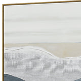 NNEDSZ 100X100cm Whispering Peaks of Tranquility Dark Wood Framed Hand Painted Canvas Wall Art