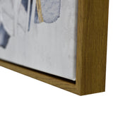 NNEDSZ 70X100cm Lustrous Foliage Dark Wood Framed Canvas Wall Art