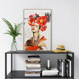 NNEDSZ 80X120cm Blossom Adorned Light Wood Framed Canvas Wall Art