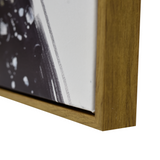 NNEDSZ 80X80cm Floral Fantasia Dark Wood Framed Canvas Wall Art