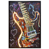 NNEDSZ 60X90cm Neon Serenade Black Framed Hand Painted LED Wall Art