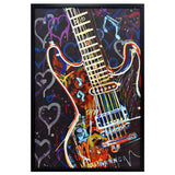 NNEDSZ 60X90cm Neon Serenade Black Framed Hand Painted LED Wall Art