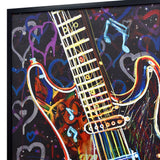 NNEDSZ 60X90cm Neon Serenade Black Framed Hand Painted LED Wall Art