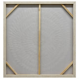 NNEDSZ 100X100cm Lustrous Celestial Harmony Light Wood Framed Hand Painted Canvas Wall Art