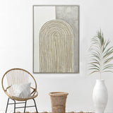 NNEDSZ 80X120cm Duality's Embrace Light Wood Framed Hand Painted Canvas Wall Art