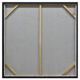 NNEDSZ 100X100cm Emerald Oasis: Leaves of Serenity Champagne Framed Hand Painted Canvas Wall Art