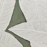 NNEDSZ 100X100cm Emerald Oasis: Leaves of Serenity Champagne Framed Hand Painted Canvas Wall Art