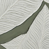 NNEDSZ 100X100cm Emerald Oasis: Leaves of Serenity Champagne Framed Hand Painted Canvas Wall Art