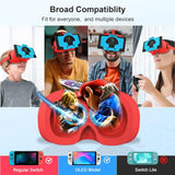 NNEDSZ DEVASO VR Headset for Nintendo Switch Orange&Blue