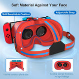 NNEDSZ DEVASO VR Headset for Nintendo Switch Orange&Blue