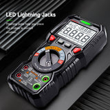 NNEDSZ Digital Multimeter TRMS 6000 Counts Voltmeter Auto-Ranging Fast Accurately Measures Voltage Current Amp Resistance Diodes Continuity Duty-Cycle Capacitance Temperature for Automotive