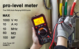 NNEDSZ Digital Multimeter TRMS 6000 Counts Voltmeter Auto-Ranging Fast Accurately Measures Voltage Current Amp Resistance Diodes Continuity Duty-Cycle Capacitance Temperature for Automotive