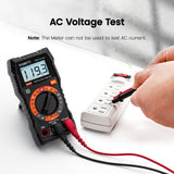 NNEDSZ Digital Multimeter with Case, DC AC Voltmeter, Ohm Volt Amp Test Meter and Continuity Test Diode Voltage Tester for Household Outlet, Automotive Battery Test (Anti-Burn with Double Fuses)