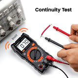 NNEDSZ Digital Multimeter with Case, DC AC Voltmeter, Ohm Volt Amp Test Meter and Continuity Test Diode Voltage Tester for Household Outlet, Automotive Battery Test (Anti-Burn with Double Fuses)