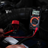 NNEDSZ Digital Multimeter with Case, DC AC Voltmeter, Ohm Volt Amp Test Meter and Continuity Test Diode Voltage Tester for Household Outlet, Automotive Battery Test (Anti-Burn with Double Fuses)