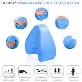 NNEDSZ Leg Knee Support Pillow, Orthopedic Memory Foam Wedge Contour Pillow for Thighs, Leg Pillow for Back Hip Legs Knee Support Wedge and Pressure Relief, Washable Cover