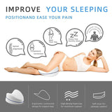 NNEDSZ Leg Knee Support Pillow, Orthopedic Memory Foam Wedge Contour Pillow for Thighs, Leg Pillow for Back Hip Legs Knee Support Wedge and Pressure Relief, Washable Cover