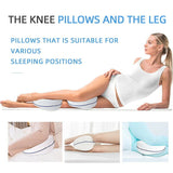 NNEDSZ Leg Knee Support Pillow, Orthopedic Memory Foam Wedge Contour Pillow for Thighs, Leg Pillow for Back Hip Legs Knee Support Wedge and Pressure Relief, Washable Cover