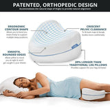 NNEDSZ Leg Knee Support Pillow, Orthopedic Memory Foam Wedge Contour Pillow for Thighs, Leg Pillow for Back Hip Legs Knee Support Wedge and Pressure Relief, Washable Cover