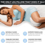 NNEDSZ Leg Knee Support Pillow, Orthopedic Memory Foam Wedge Contour Pillow for Thighs, Leg Pillow for Back Hip Legs Knee Support Wedge and Pressure Relief, Washable Cover