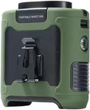 NNEDSZ 10000mAh Portable Outdoor Waist Fan Hanging Neck Strong Wind with Power Bank LED Lighting for Emergency Sports Outdoor Working (Green)