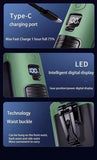 NNEDSZ 10000mAh Portable Outdoor Waist Fan Hanging Neck Strong Wind with Power Bank LED Lighting for Emergency Sports Outdoor Working (Green)