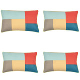 NNEDSZ Pack of 4 Geo Beige Block Design Rectangle Cushion Cover 30cm x 50cm