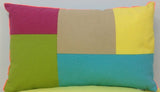 NNEDSZ Pack of 4 Geo Turquoise Block Design 30x50cm Cushion Cover