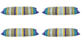 NNEDSZ Pack of 4 Corban Royal  Rectangle 35x70cm Striped Multicoloured Cushion Cover