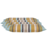 NNEDSZ Pack of 4 Corban Aqua Rectangle 35x70cm Striped Multicoloured Cushion Cover Nautical