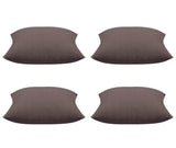 NNEDSZ Pack of 4 Elements Stone Brown Solid Base Colour Square Cushion Covers