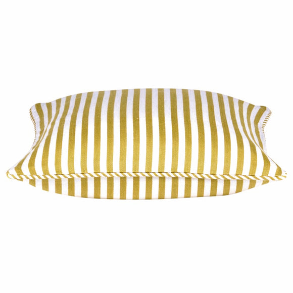 NNEDSZ Mustard Yellow & White Striped Cushion Cover 40x40cm