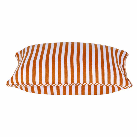NNEDSZ Orange & White Striped Nautical Cushion Cover 40x40cm