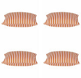NNEDSZ Pack of 4 Dandi Orange & White Striped Nautical Cushion Covers 40x40cm