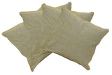 NNEDSZ Pack of 4 Azuk Mustard Yellow & Grey 50cm x 50cm Cushion Covers