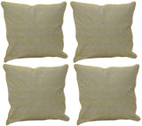NNEDSZ Pack of 4 Azuk Mustard Yellow & Grey 50cm x 50cm Cushion Covers