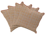 NNEDSZ Pack of 4 Azuk Orange & Grey Cushion Covers 50cm x 50cm