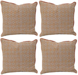 NNEDSZ Pack of 4 Azuk Orange & Grey Cushion Covers 50cm x 50cm