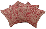 NNEDSZ Pack of 4 Flower Marone Petal Design Square Cushion Covers Maroon