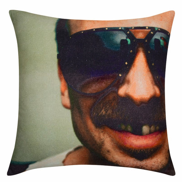 NNEDSZ Toothless Dude Face with Sunglasses Cushion Cover