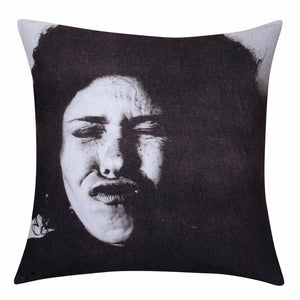 NNEDSZ Black And White Face Cushion Cover