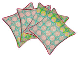 NNEDSZ Pack of 4 Avia Fuchsia Cushion Covers Multicoloured Coloured