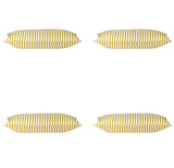 NNEDSZ Pack of 4 Dandi Mustard Yellow & White Rectangle Cushion Covers